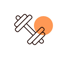 Dumbbell flat vector icon. Sport sign