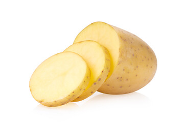 Young potato isolated on white