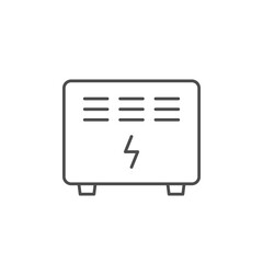 Electric convector line outline icon