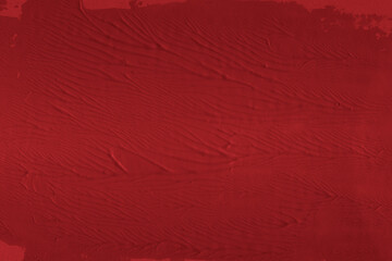 Modern contemporary acrylic background. Red texture made with a palette knife. Abstract painting on paper. Mess on the canvas.