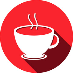 Hot coffee icon. Tea icon. hot coffee and tea icon with vector illustration, vector, flat design. 