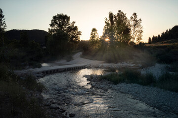 Sunset in Matarranya river