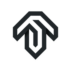 TS or ST letter monogram logo design in simple style