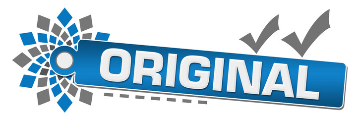 Original Blue Grey Circular Label Tick Marks 