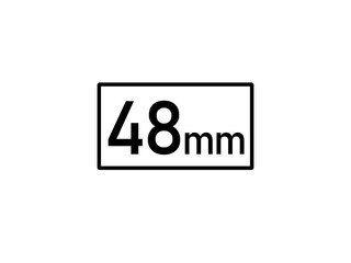 48 millimeters icon vector illustration, 48 mm size