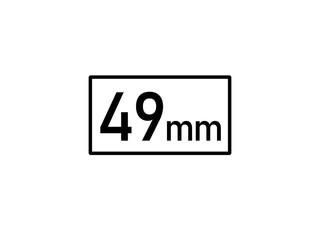 49 millimeters icon vector illustration, 49&nbsp;mm size