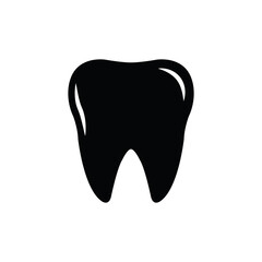 Tooth  black vector icon. dentist icon 