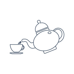 Tea pot icon. coffee pot, hot coffee and tea icon with vector illustration.