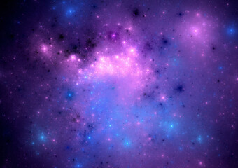 Colorful starry background, Nebulae and galaxy abstract