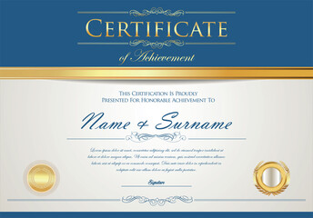 Obraz premium Certificate or diploma retro vintage design template 