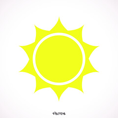 Sun icon symbol illustration, Sunlight design weather. Flat sunshine isolated set of sun logo.