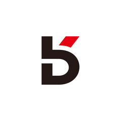 letter bk linked geometric simple flat line logo vector