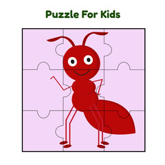 Puzzle Jigsaw Game Animal Ant For Kid