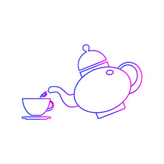 Tea pot icon. coffee pot, hot coffee and tea icon with vector illustration.