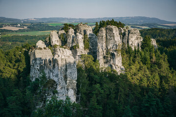 Fototapeta na wymiar bohemian paradise, Hruboskalsko, sandstone rock city