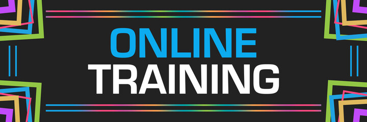 Online Training Dark Colorful Random Borders Horizontal 