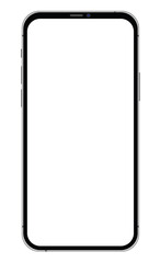 Modern smartphone on white background