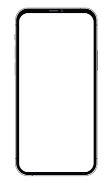 Modern smartphone on white background