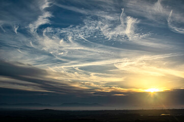 Sunset Photographed from the Countryside of Sardinia