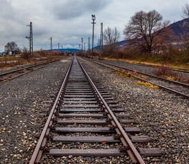 Fototapeta na wymiar Railway in Bosnia and Herzegovina
