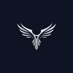 eagle wings masculine concept logo designs vector
