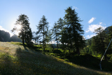 Bellissima vista panoramica dal sentiero che porta al rifugio 5 laghi in Trentino, viaggi e...