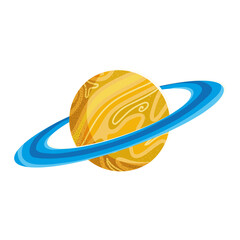 space saturn planet galaxy system solar icon vector © djvstock