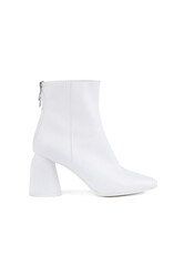 Women's white boots. Side view