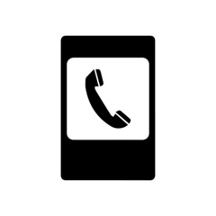 Road sign black telephone vector icons