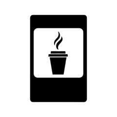 Road sign black cafe vector icons