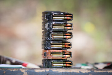 Naklejka premium AK (Avtomat Kalashnikova) assault rifle cartridges 