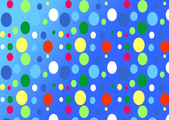 the seamless colorful pattern of circles on a double shaded gradient background—fabric design suitaible for ladies dupattas, skirts, sarees, shirts, scarves