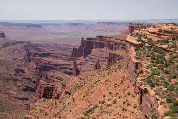 Amazing rock formations on Fisher Towers hiking trail near Moab Utah