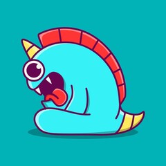 cute doodle monster designs for coloring, backgrounds, stickers, logos, symbol, icons and more