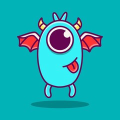 cute doodle monster designs for coloring, backgrounds, stickers, logos, symbol, icons and more