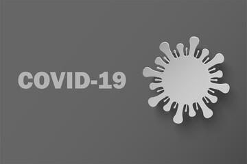 Coronavirus image or COVID-19 for presentation or publicity.vector paper art