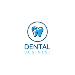 Oral Dental Clinic logo design, Tooth vector symbol, Dental app icon template. Simple and clean dentist sign
