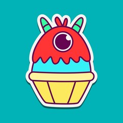 cute doodle monster designs for coloring, backgrounds, stickers, logos, symbol, icons and more