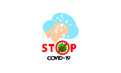 Washing hand for coronavirus prevention,COVID-19 prevention,Vector illustration.