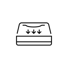 Memory foam bed mattress icon. Health sleep vector illustration.