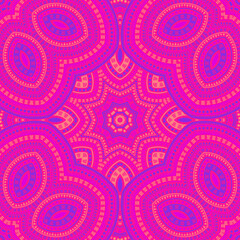 Turkish authentic floral vector seamless motif. Textile patchwork design. Decorative dutch ornament. Floor decor design. Geometric shapes composition.