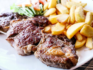 Delicious juicy steak beef meat
