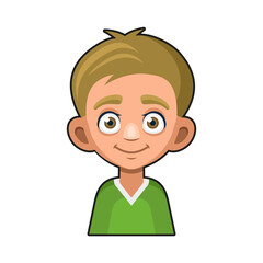Cute Young Man Avatar Character. Cartoon Style Userpic Icon. Vector