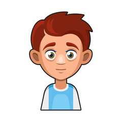 Cute Young Man Avatar Character. Cartoon Style Userpic Icon. Vector