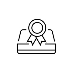 Quality mattress icon. Health sleep vector illustration.