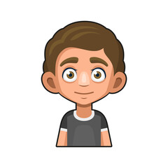 Cute Young Man Avatar Character. Cartoon Style Userpic Icon. Vector