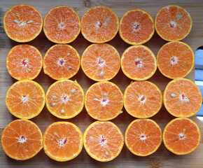 orange slices background
