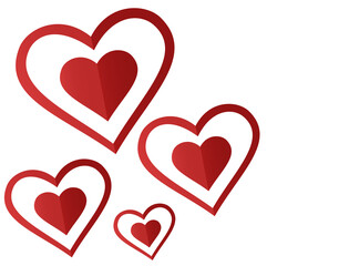 Love wallpaper with red color as the outline and the middle object in the form of love as well