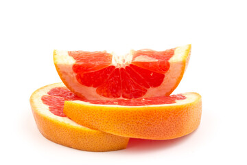 Grapefruit fruits isolated on white background. Grapefruit clipping path.