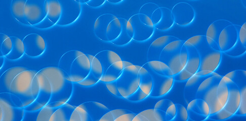 Holes in laundry basket abstract blue background with holes